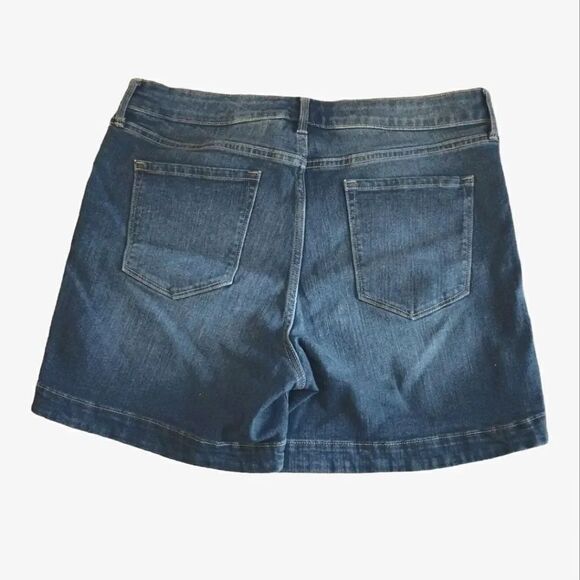Nine West High Waist Button Hem Short Jean Shorts Plussize 14 - Picture 6 of 12